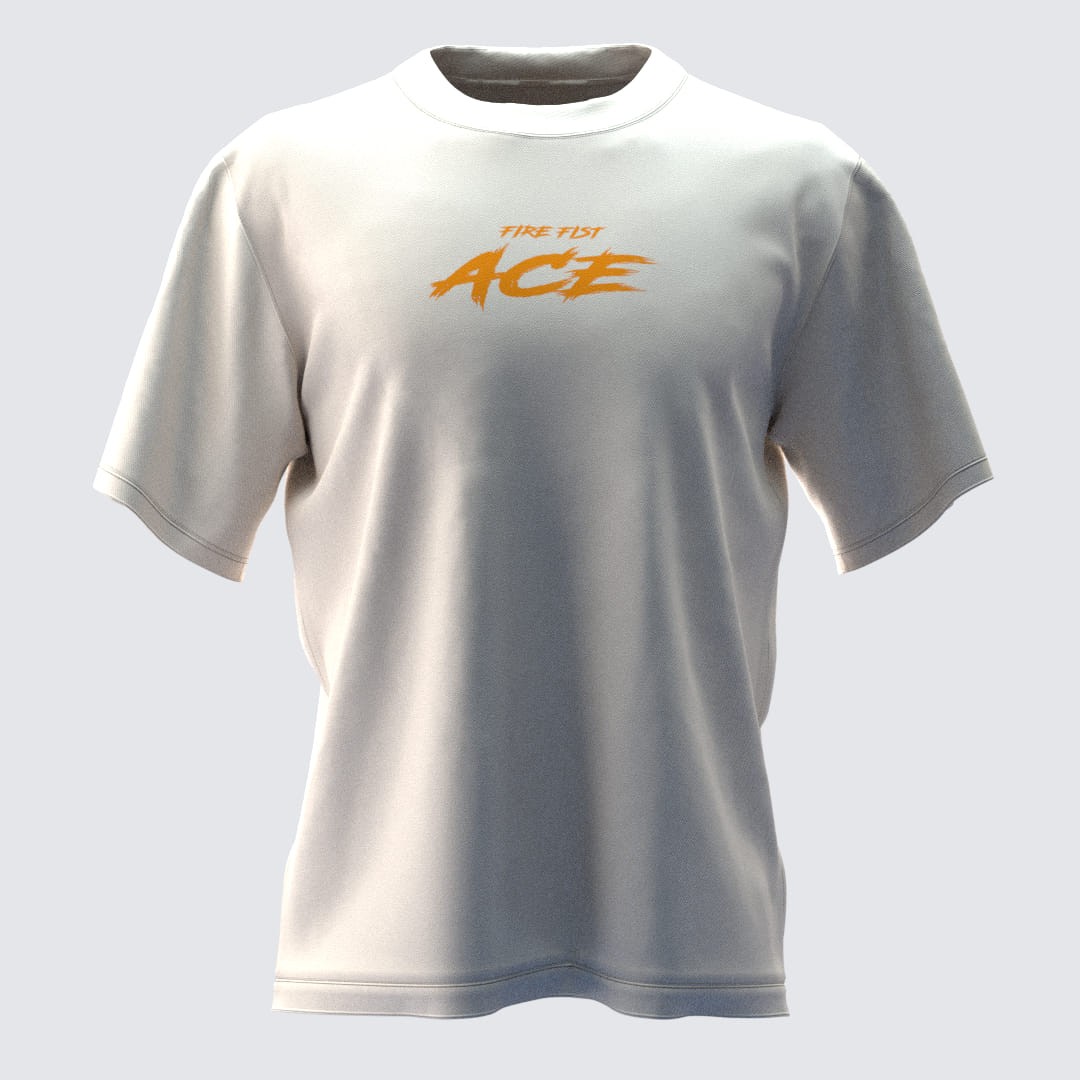 ACE Kırık Beyaz Oversize T-Shirt