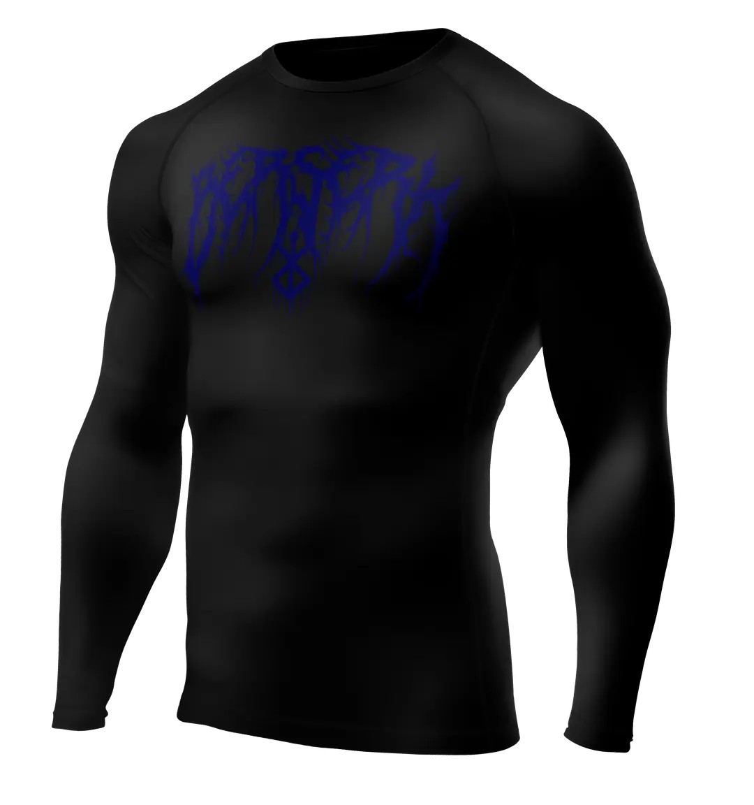 BERSERK Siyah Long Sleeve Compression T-Shirt - BLUE