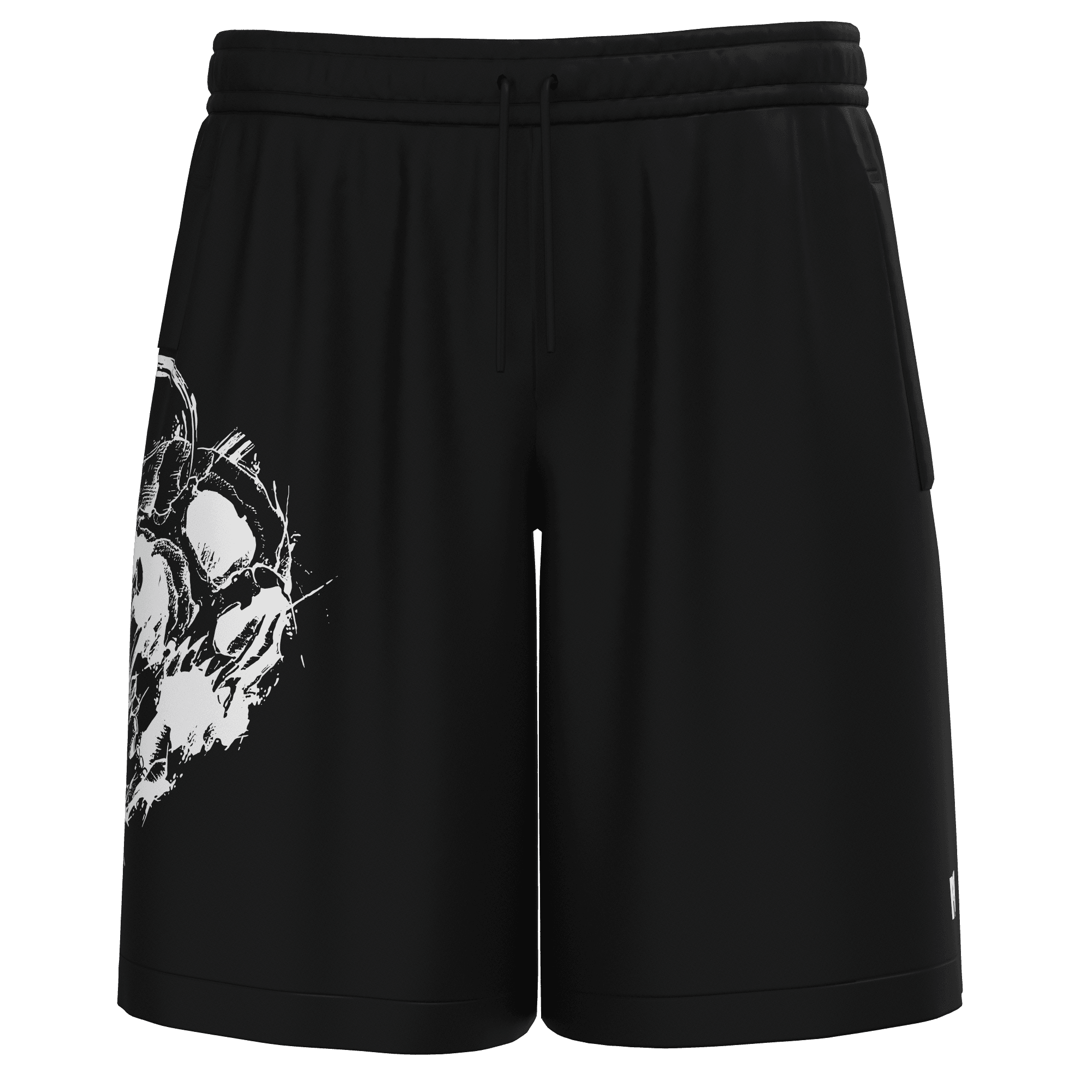 PUMP9 SKULL Siyah Regular Fit Şort