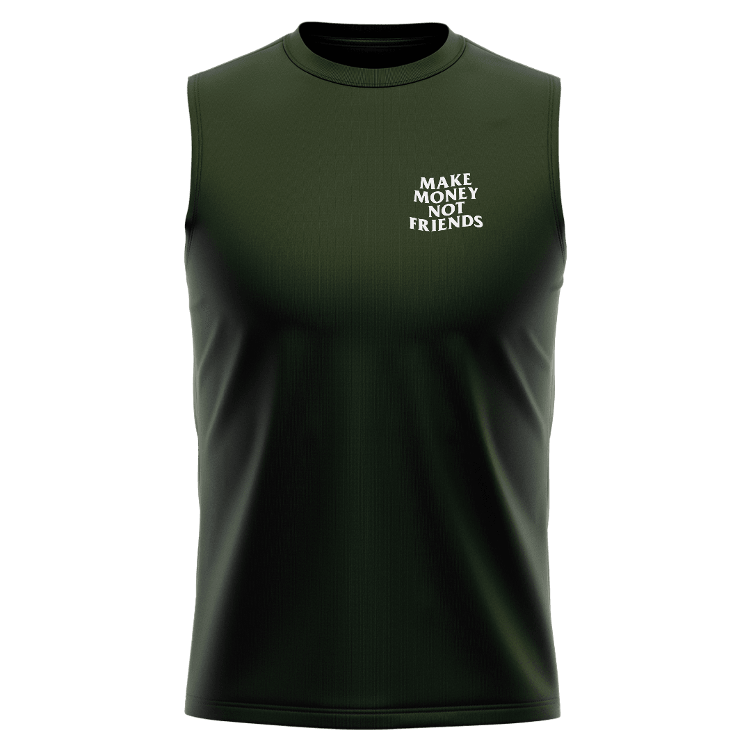 MAKEMONEY Haki Yeşili Regular Fit Sleeveless T-Shirt