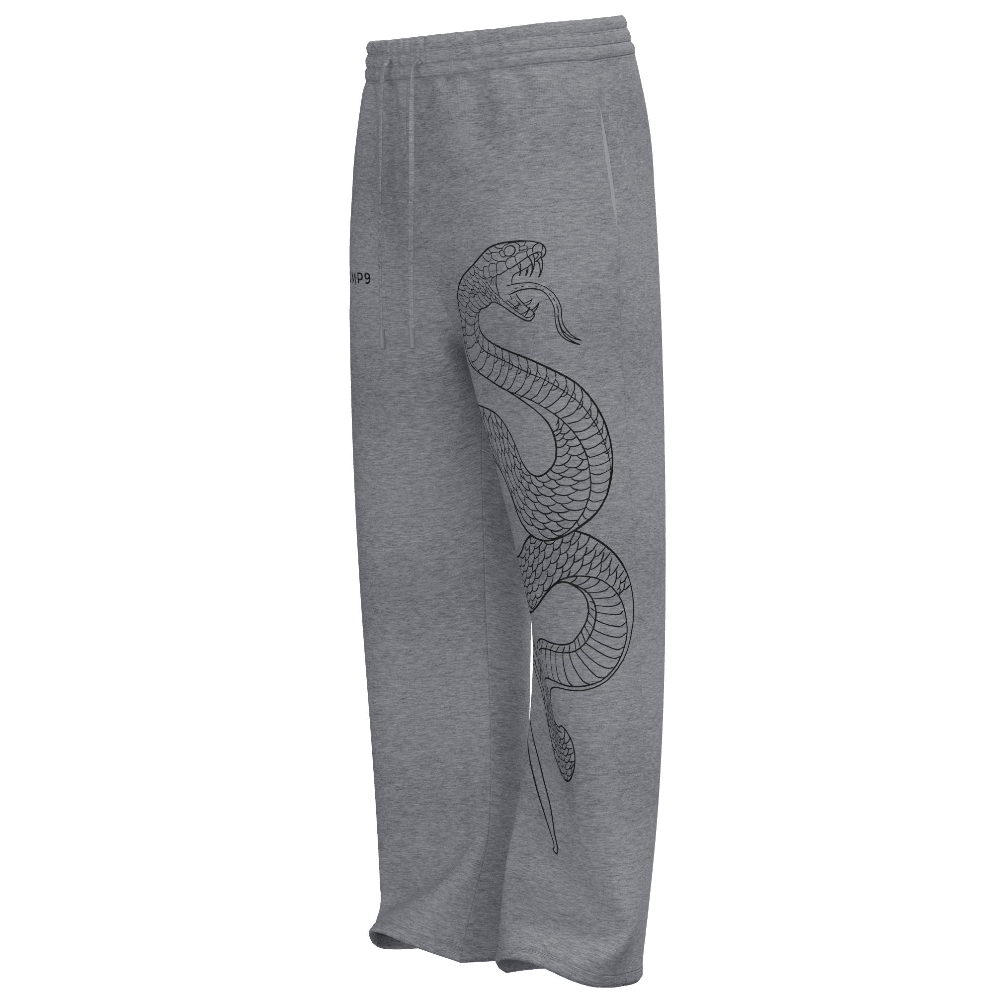PUMP9 SNAKE Gri Baggy Düz Paça Eşofman