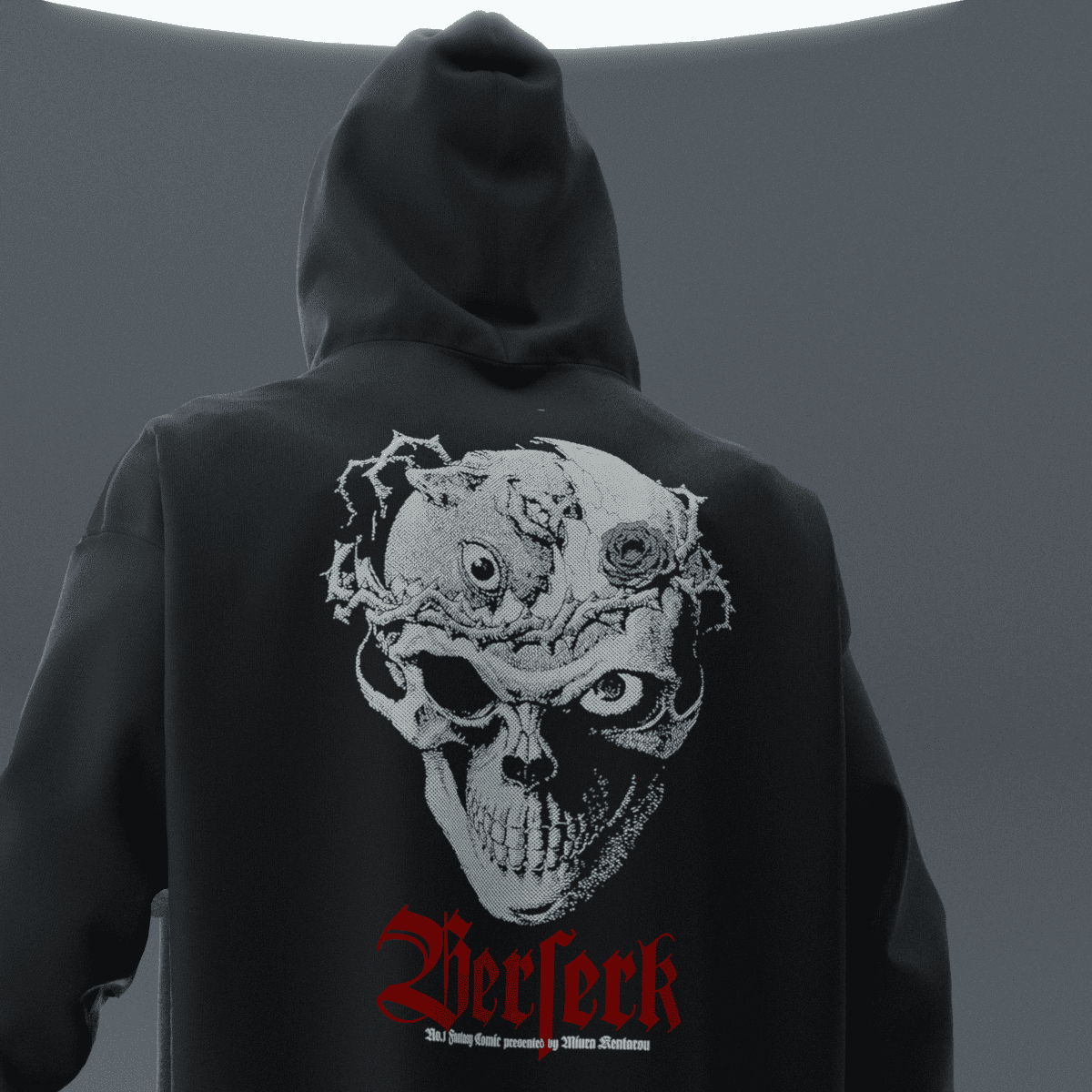 BERSERK Siyah Oversize Hoodie