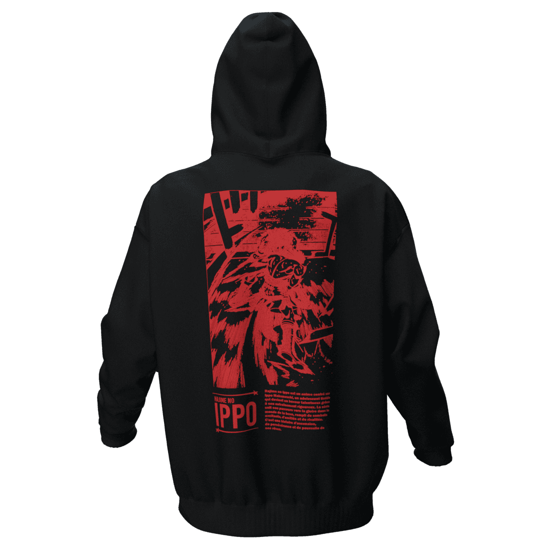 IPPO Siyah Oversize Hoodie