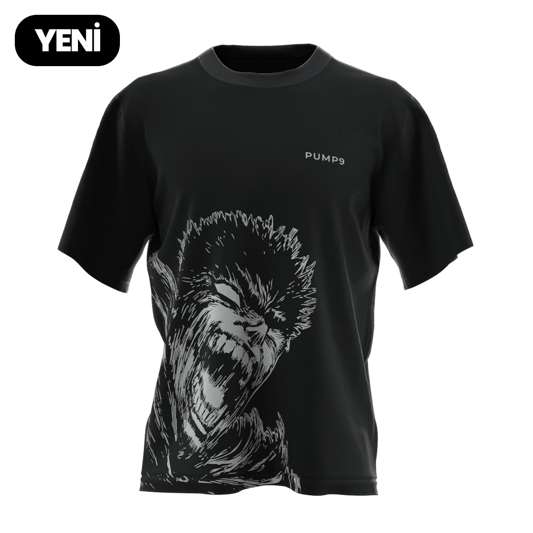 BERSERK GUTS Siyah Oversize T-Shirt