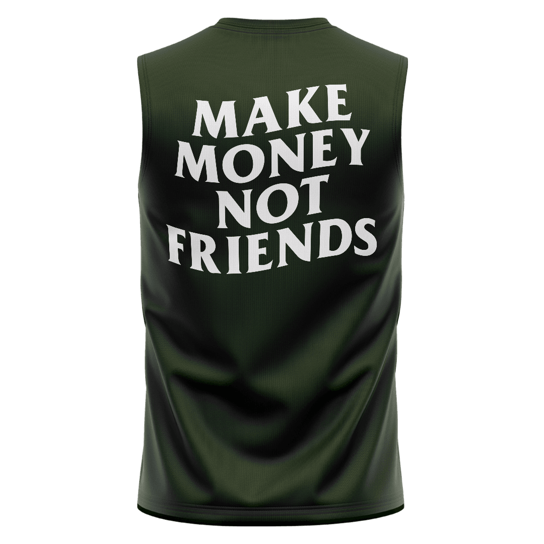 MAKEMONEY Haki Yeşili Regular Fit Sleeveless T-Shirt