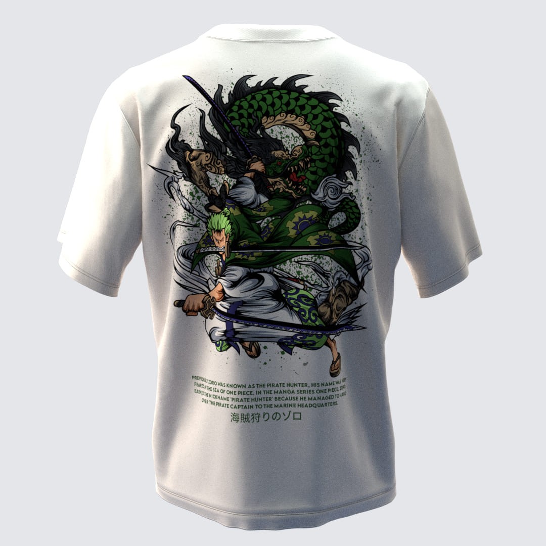 ZORO Kırık Beyaz Oversize T-Shirt