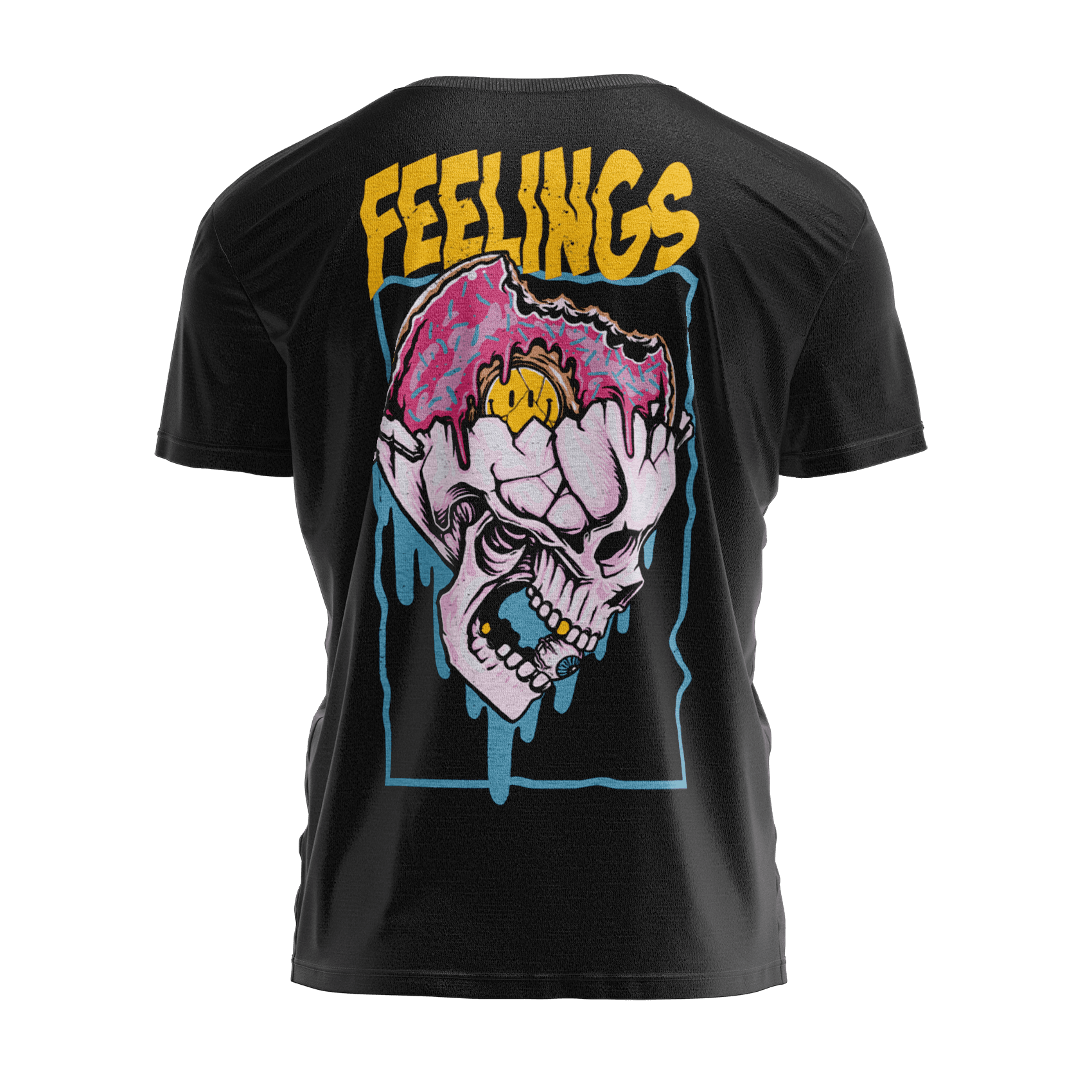 FEELINGS Siyah Regular Fit T-Shirt