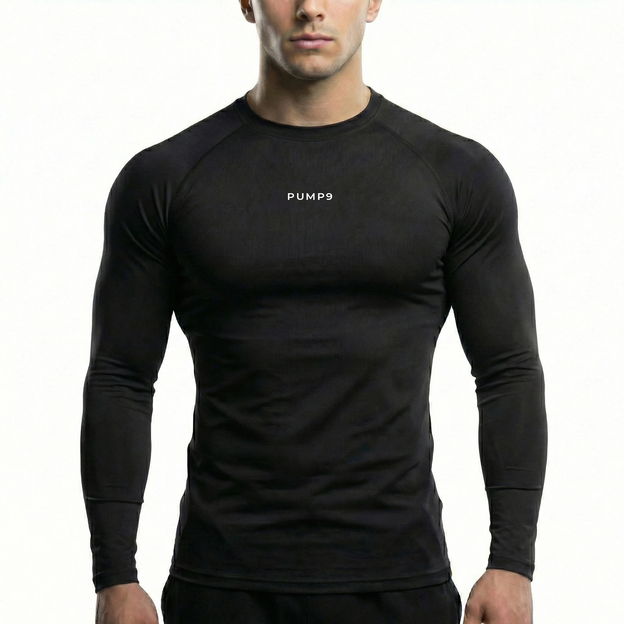 PUMP9® - PUMP9 Siyah Long Sleeve Compression T-Shirt