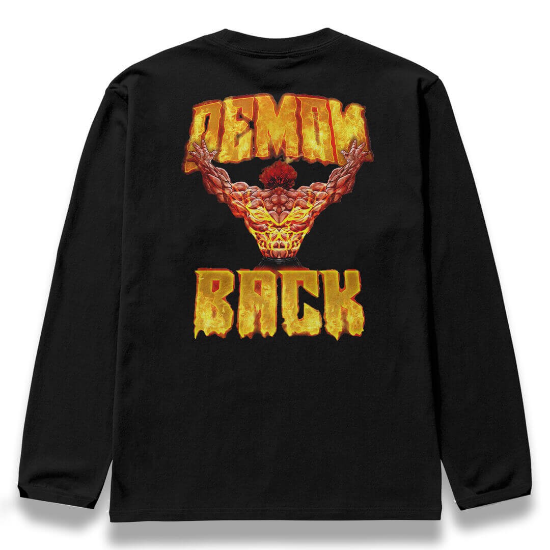 DEMONBACK Siyah Oversize Kalıp Long Sleeve