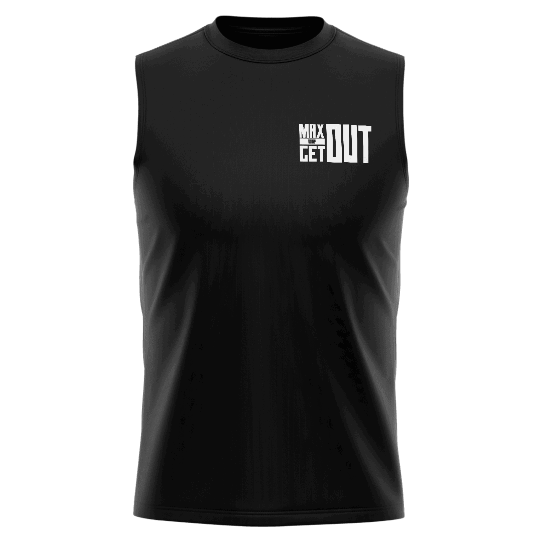 ARNOLD Siyah Regular Fit Sleeveless T-Shirt