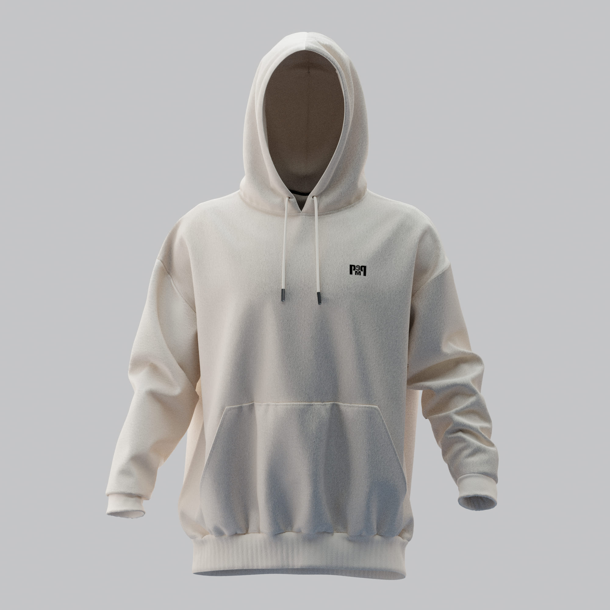 SAMURAI Kırık Beyaz Oversize Hoodie 