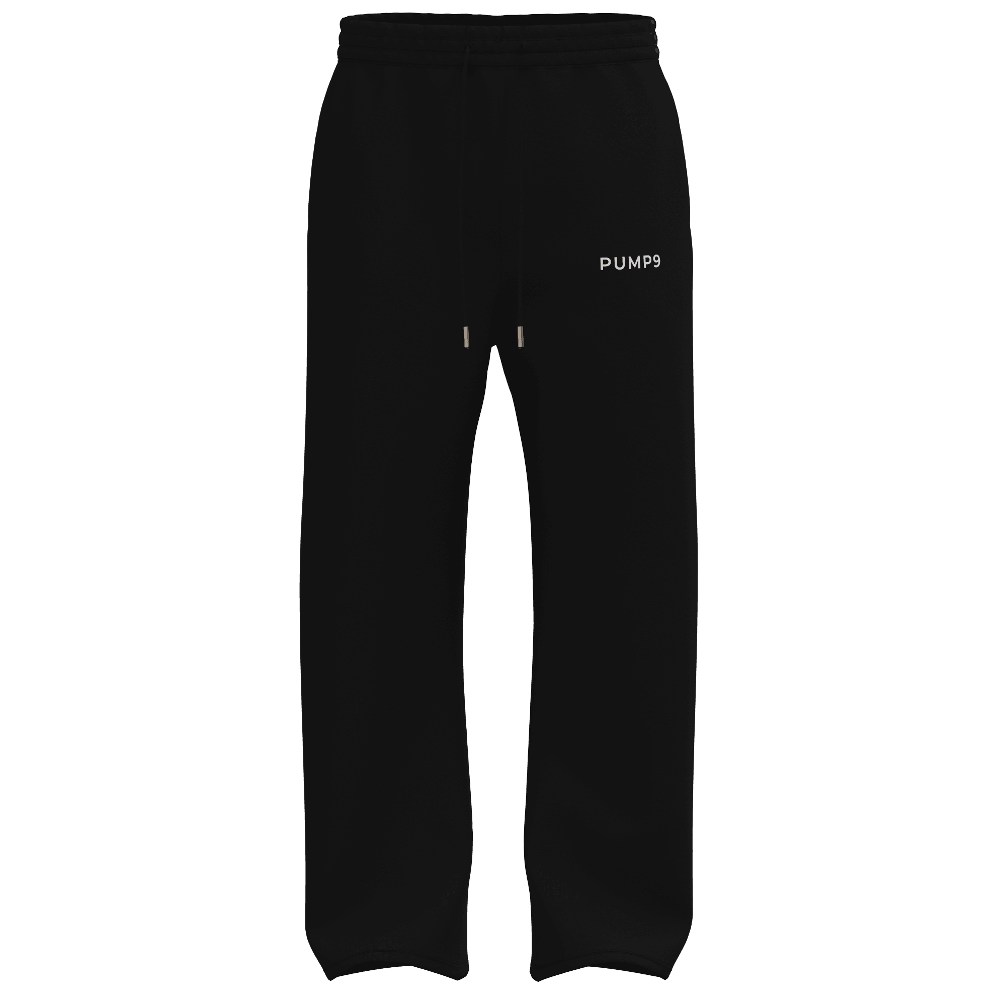 PUMP9 Siyah Baggy Düz Paça Eşofman Altı 