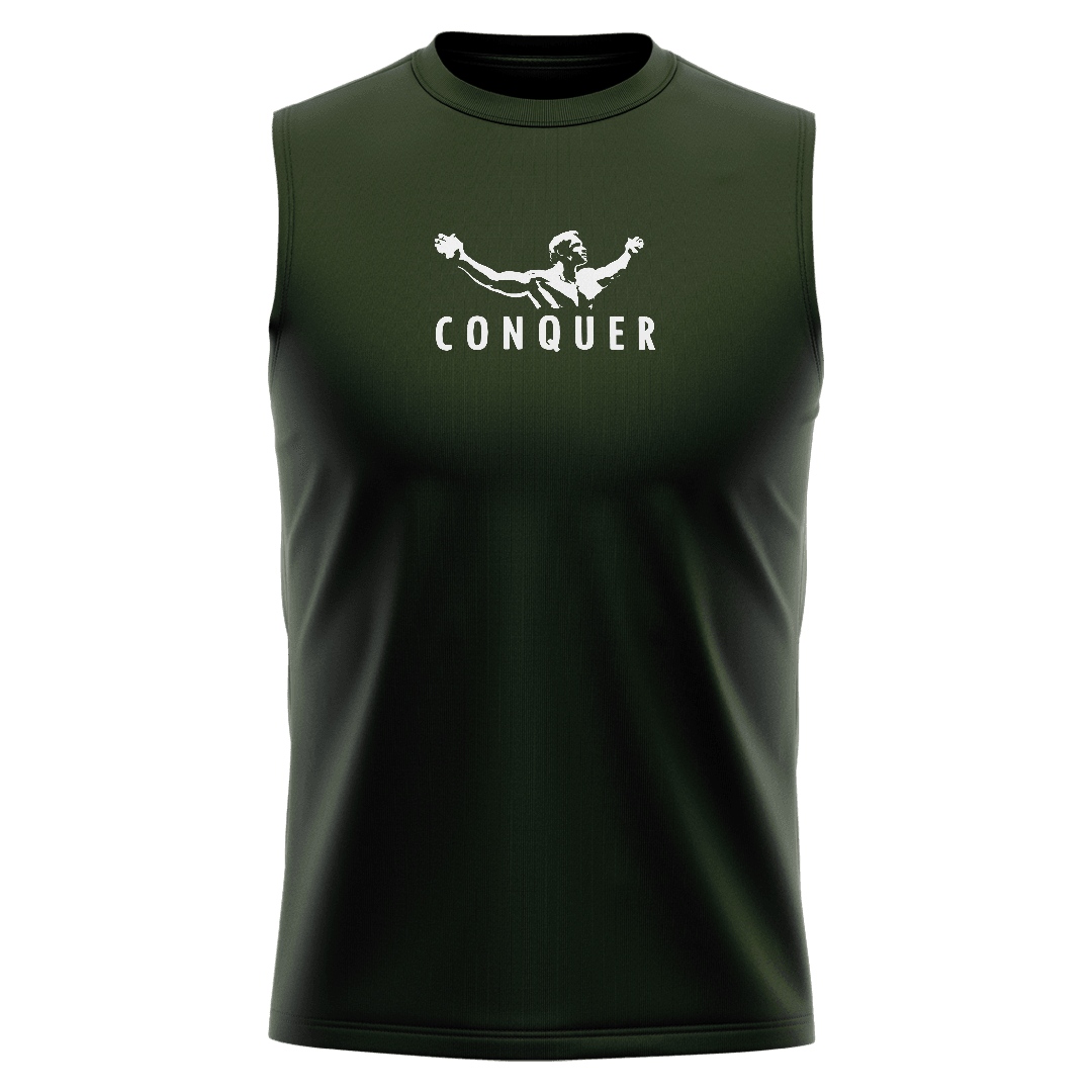 CONQUER Haki Yeşili Regular Fit Sleeveless T-Shirt