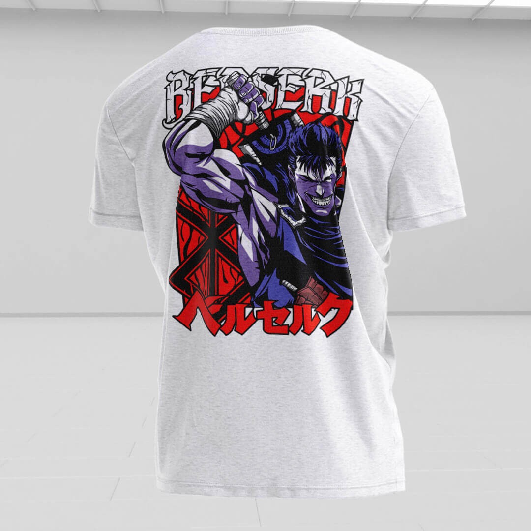 BERSERK Beyaz Regular Fit T-Shirt