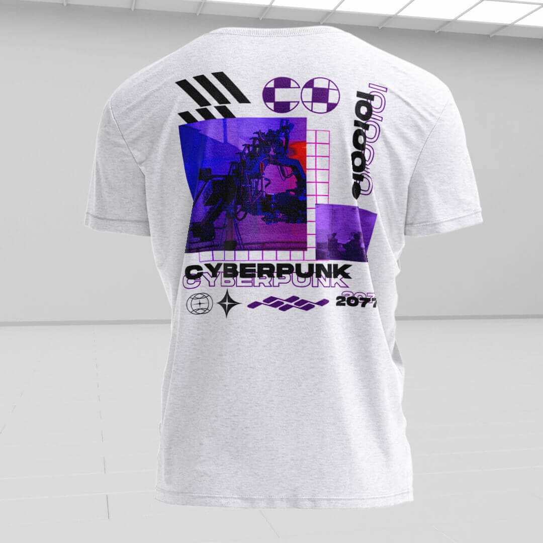 CYBERPUNK Beyaz Regular Fit T-Shirt