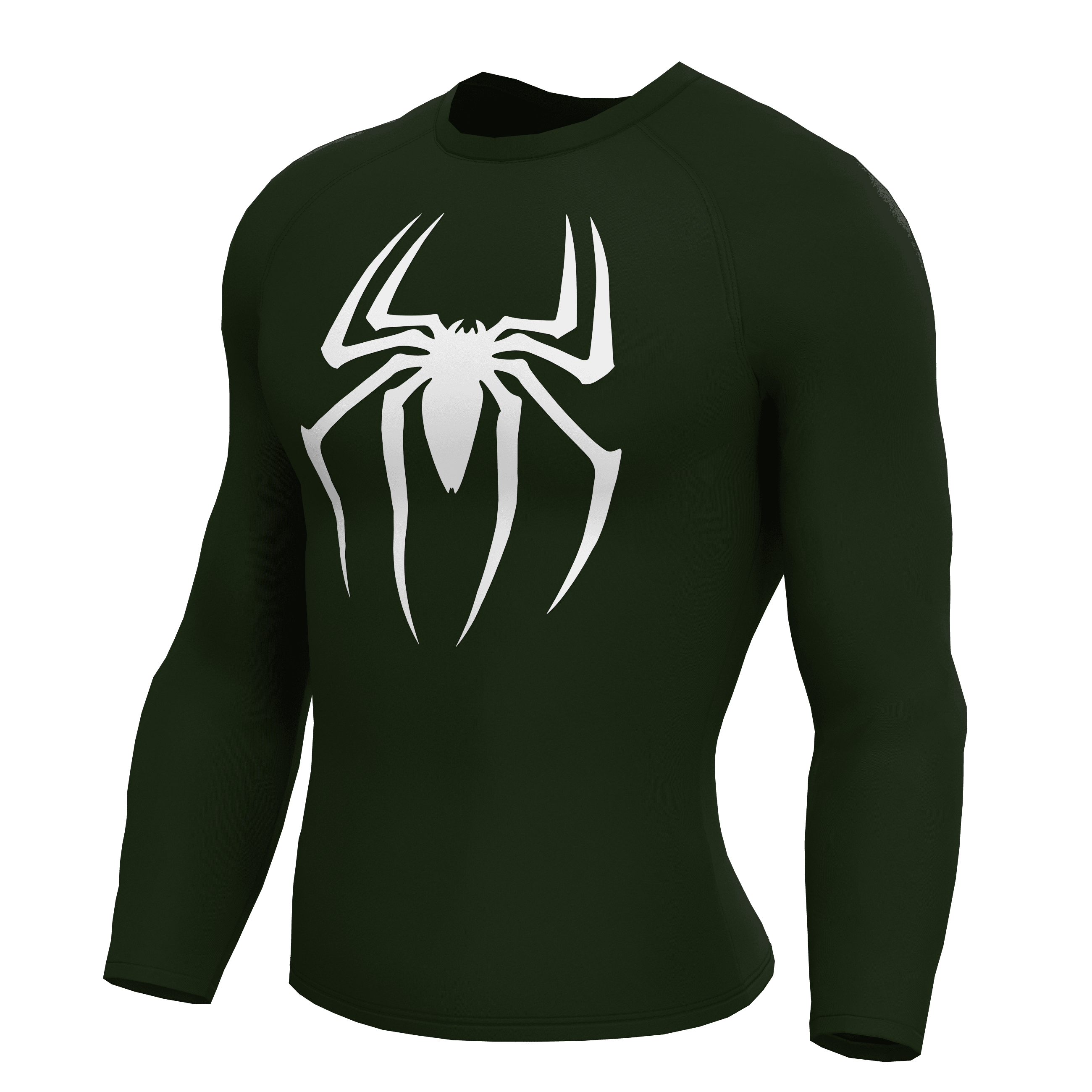 SPIDER Haki Yeşili Long Sleeve Compression T-Shirt