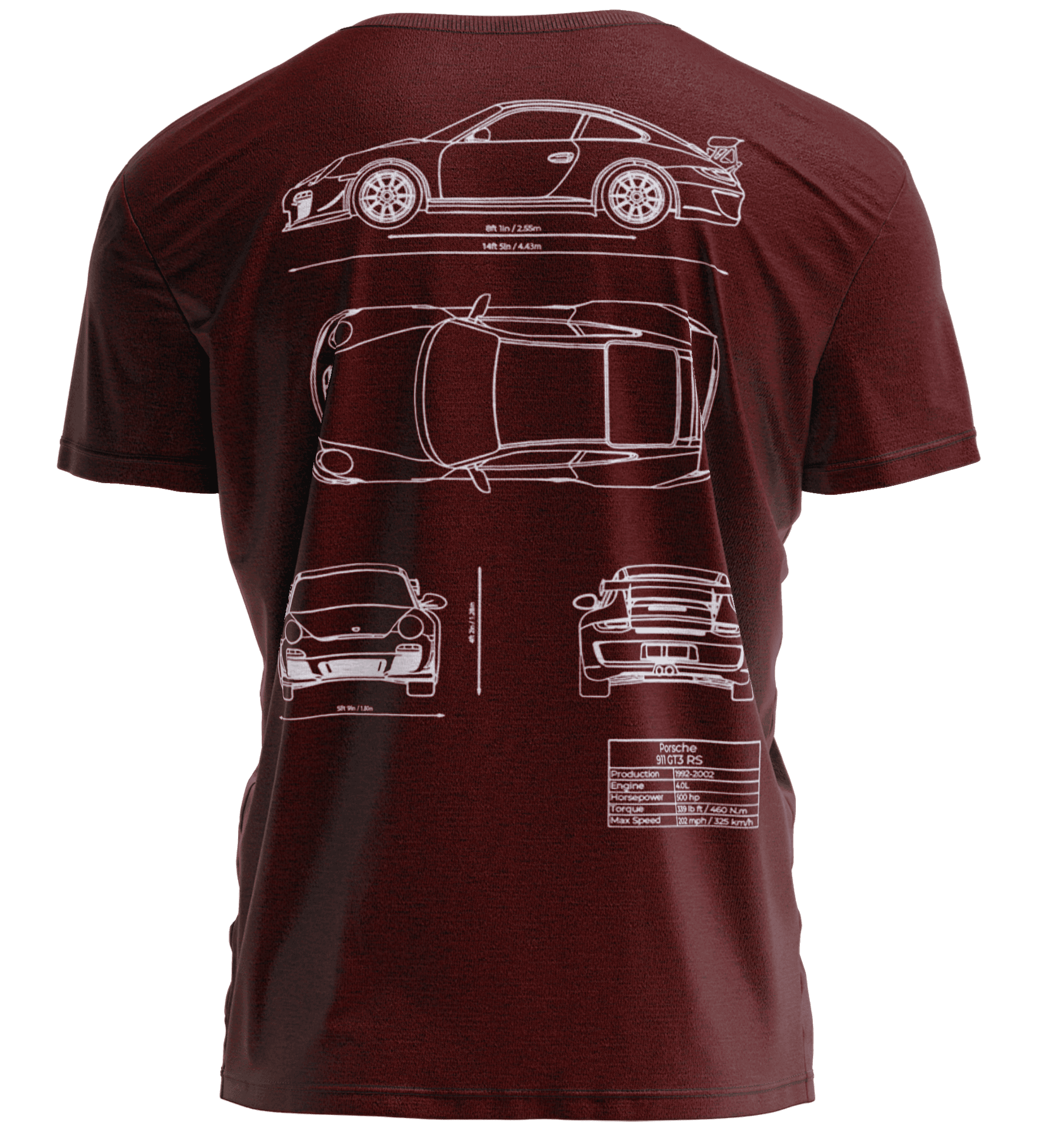 PORSCHE Bordo Regular Fit T-Shirt 
