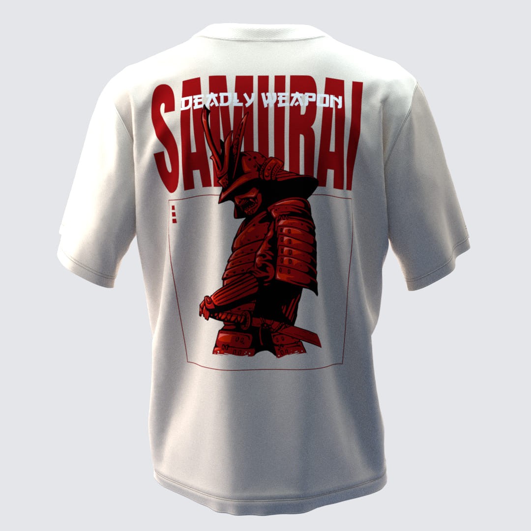 SAMURAI Kırık Beyaz Oversize T-Shirt