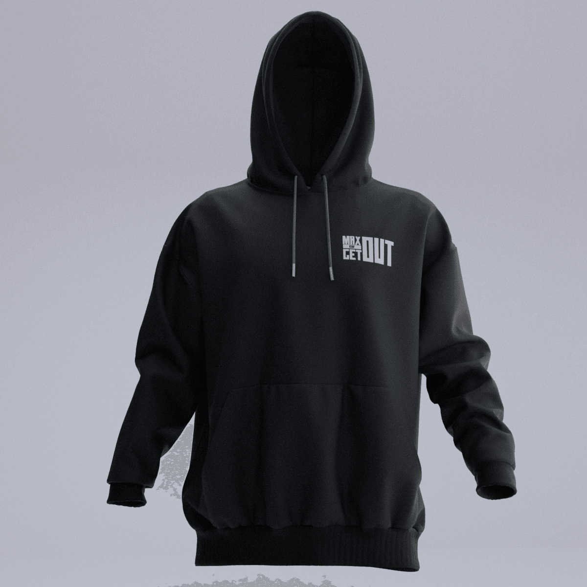 ARNOLD Siyah Oversize Kalıp Hoodie