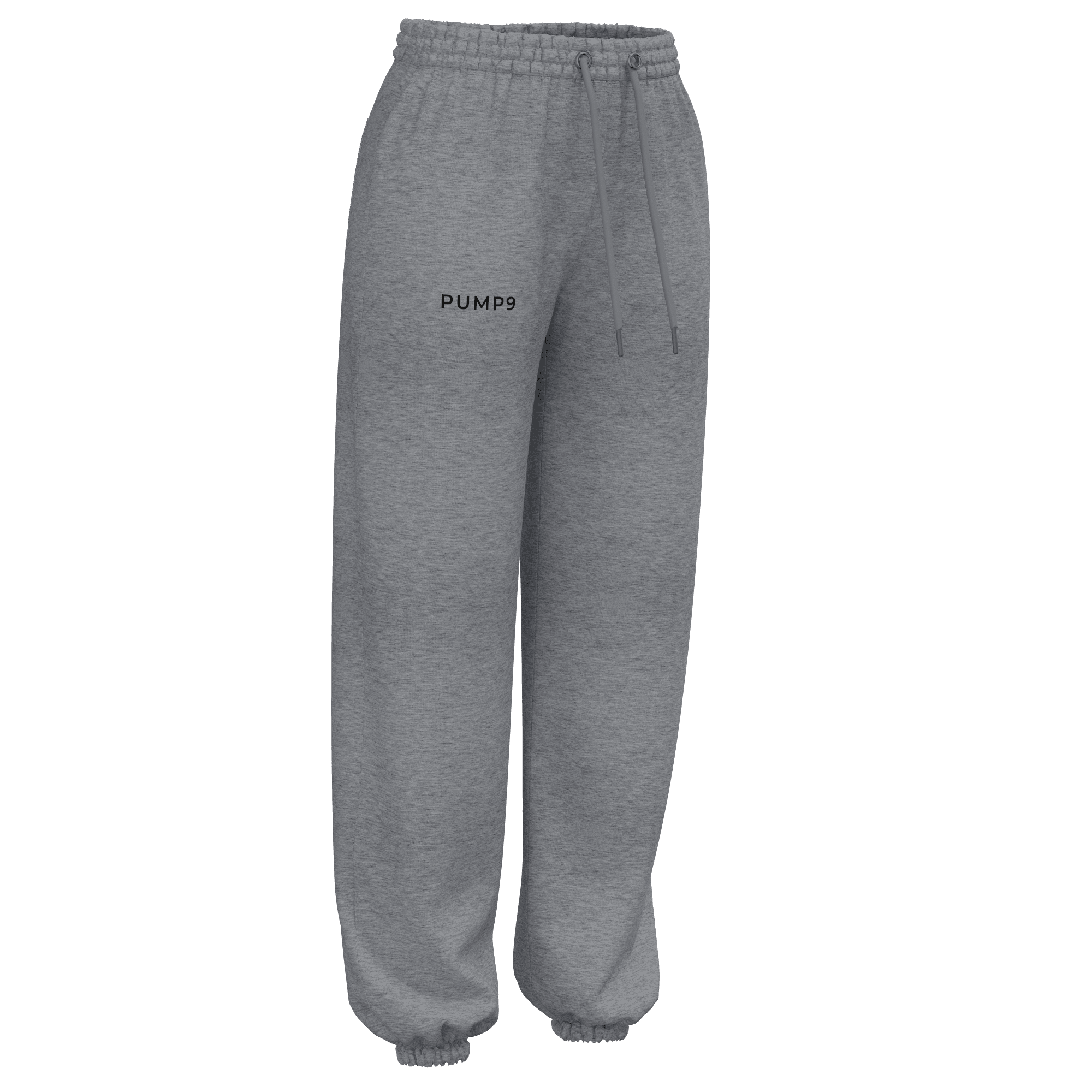 PUMP9 Gri Baggy Lastikli Paça Eşofman