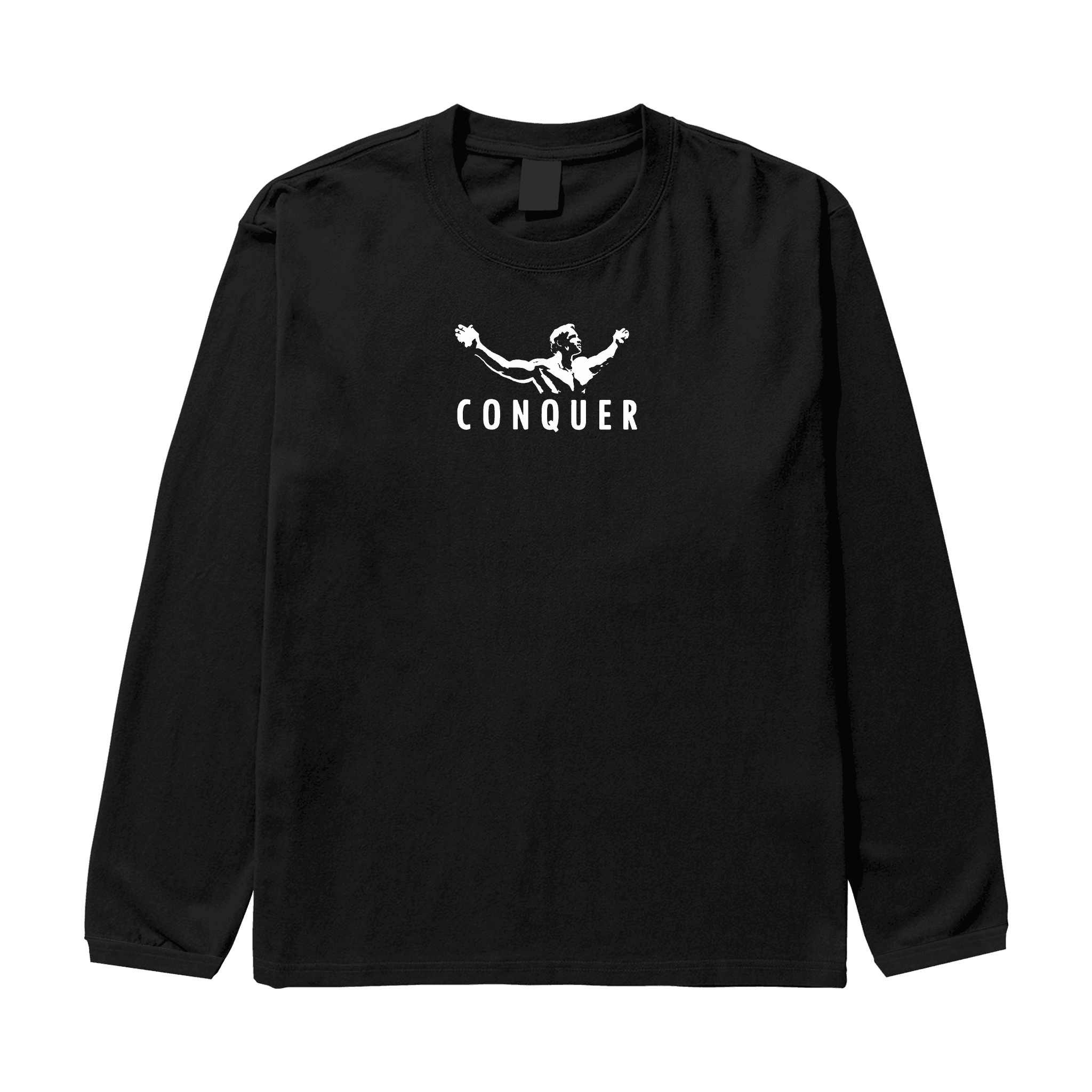 CONQUER Siyah Oversize Long Sleeve T-Shirt