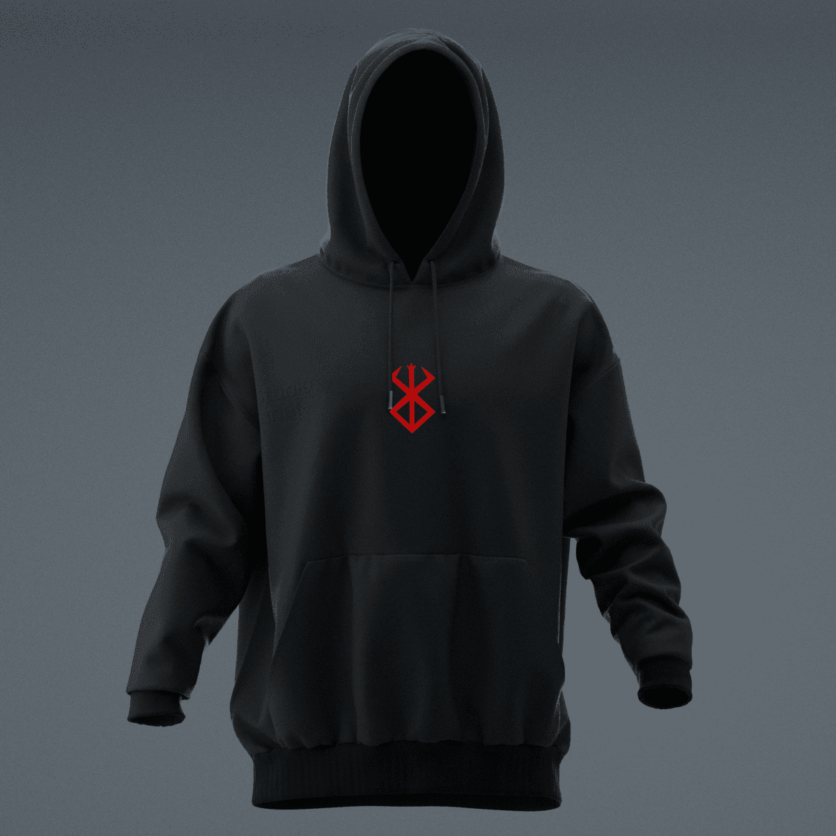 BERSERK Siyah Oversize Hoodie