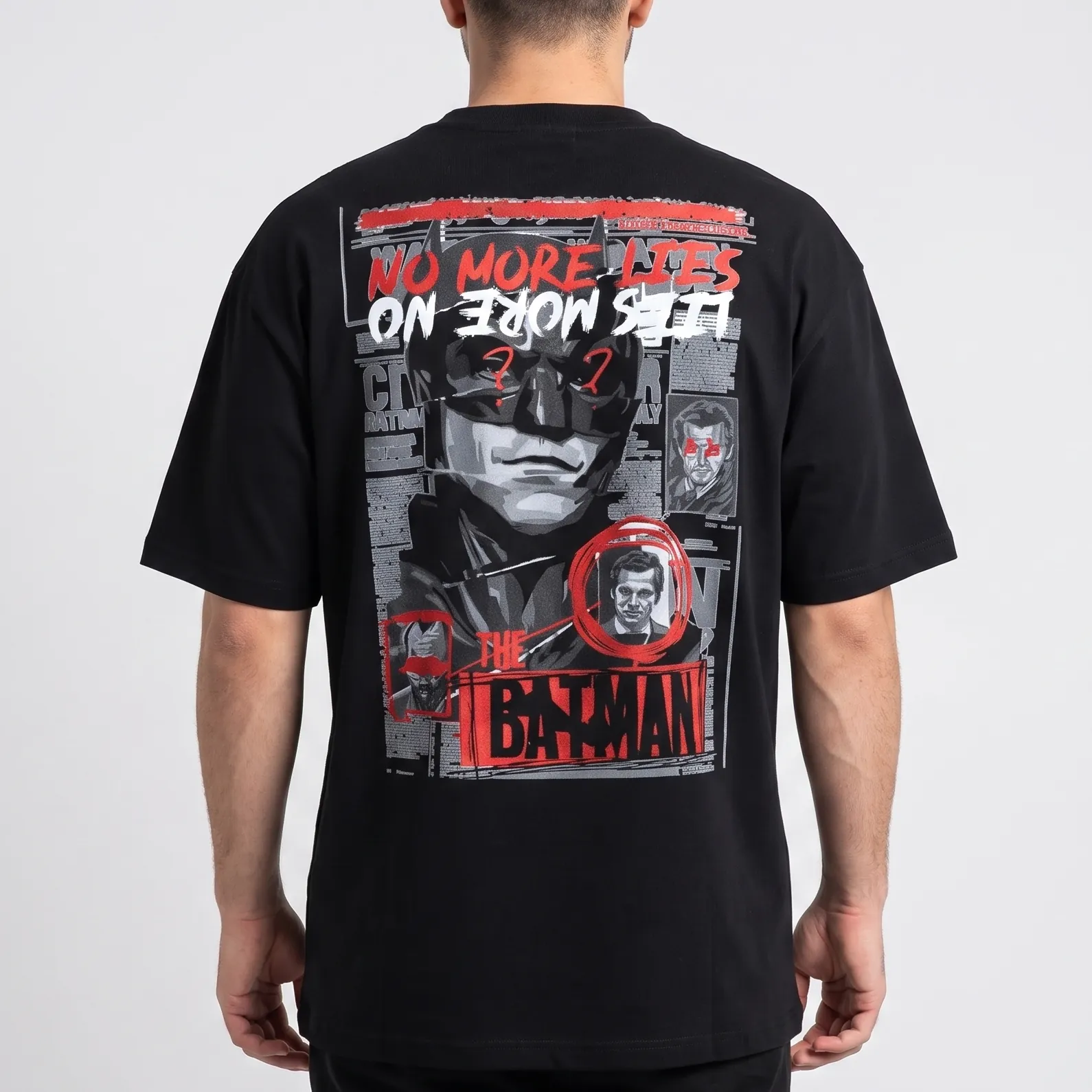PUMP9® - BATMAN Siyah Oversize T-Shirt