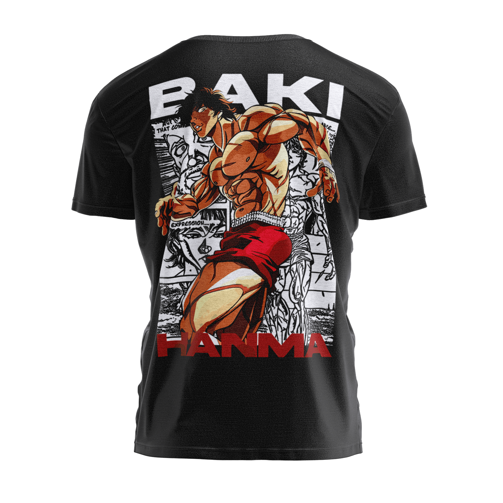 BAKI HANMA Siyah Regular Fit T-Shirt