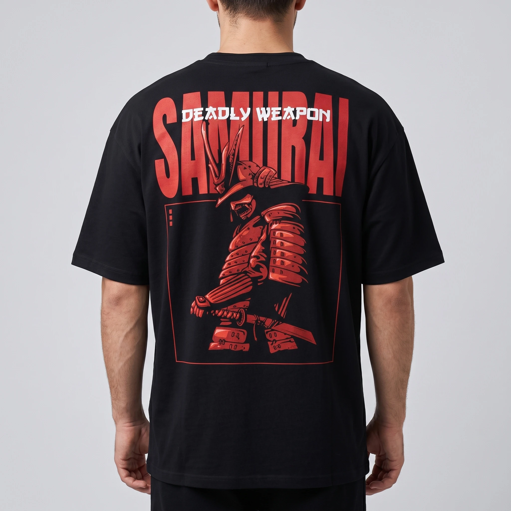 PUMP9® - SAMURAI Siyah Oversize T-Shirt