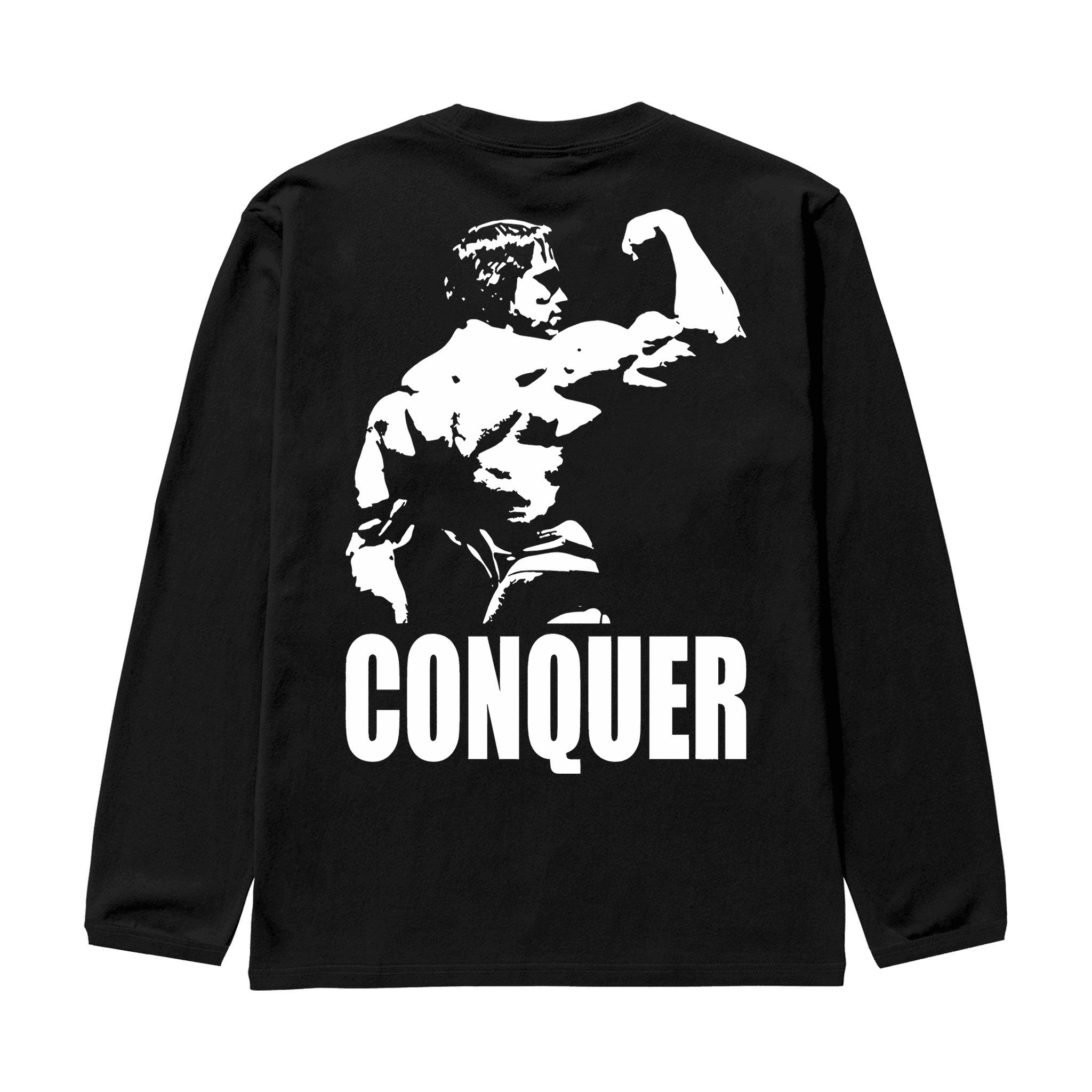 CONQUER Siyah Oversize Long Sleeve T-Shirt