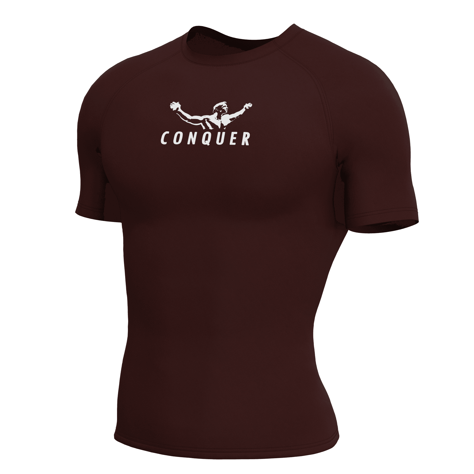 CONQUER Bordo Short Sleeve Compression T-Shirt