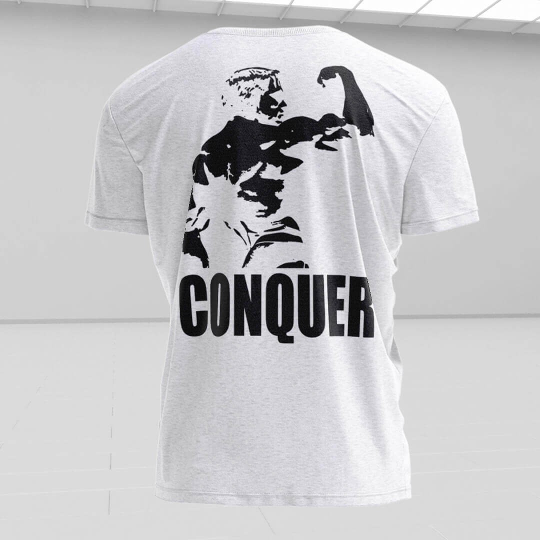 CONQUER Beyaz Regular Fit T-Shirt