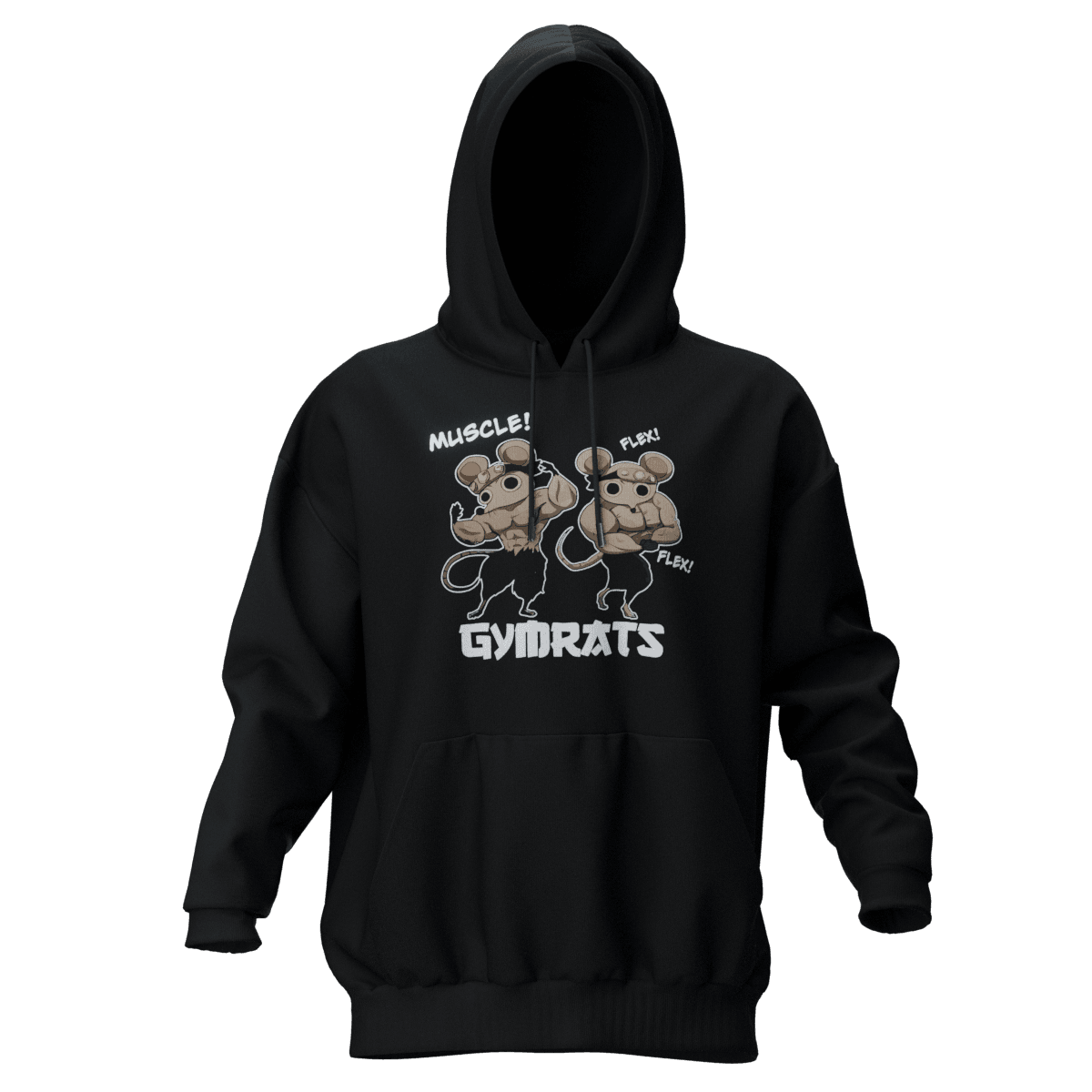 GYMRATS Siyah Oversize Hoodie