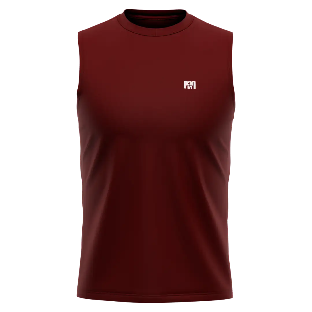 PUMP9 Bordo Regular Fit Sleeveless T-Shirt