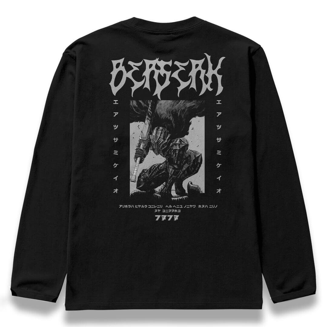 BERSERK Siyah Oversize Kalıp Long Sleeve