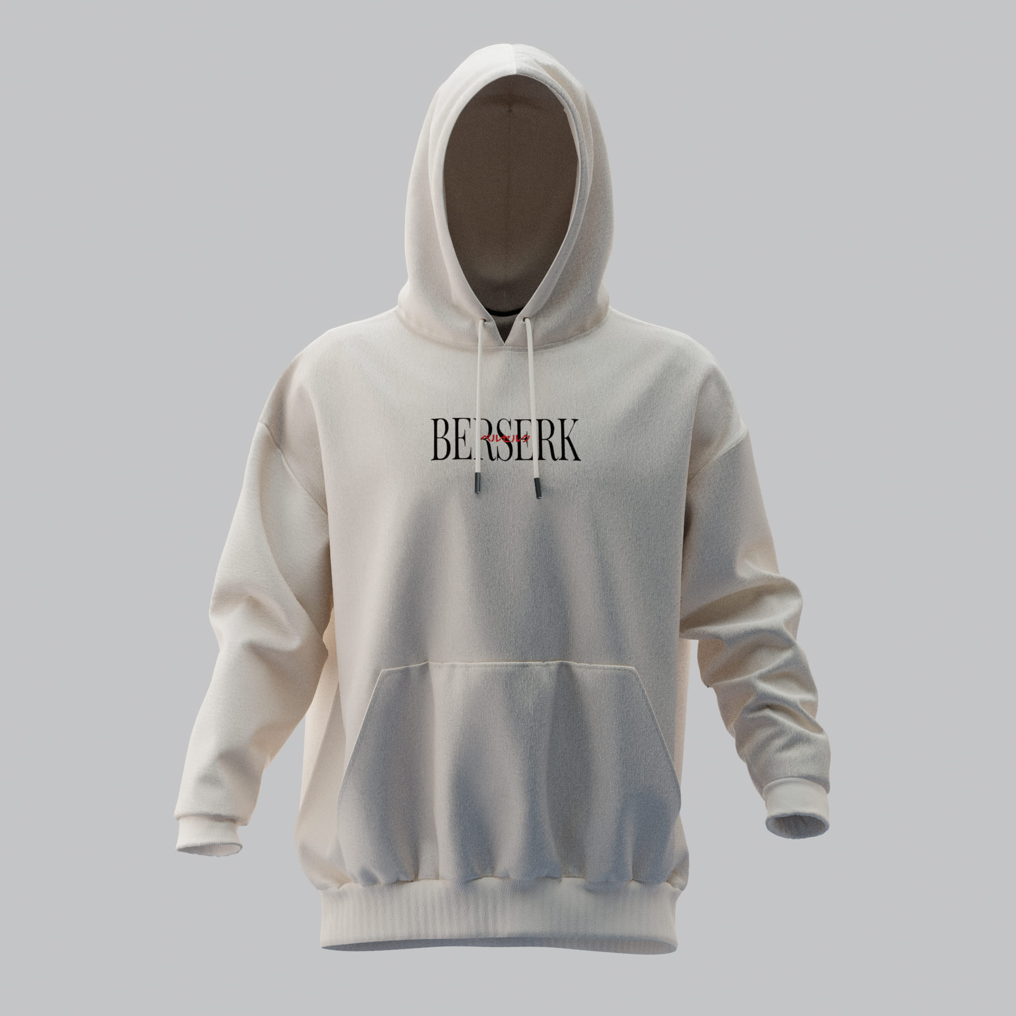 GUTS Kırık Beyaz Oversize Hoodie 