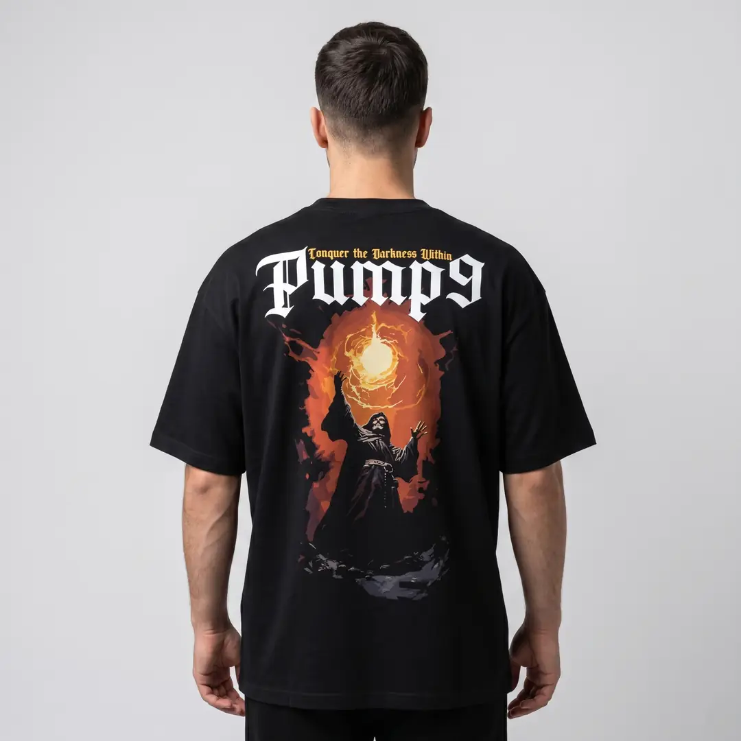PUMP9® - Siyah Oversize T-Shirt