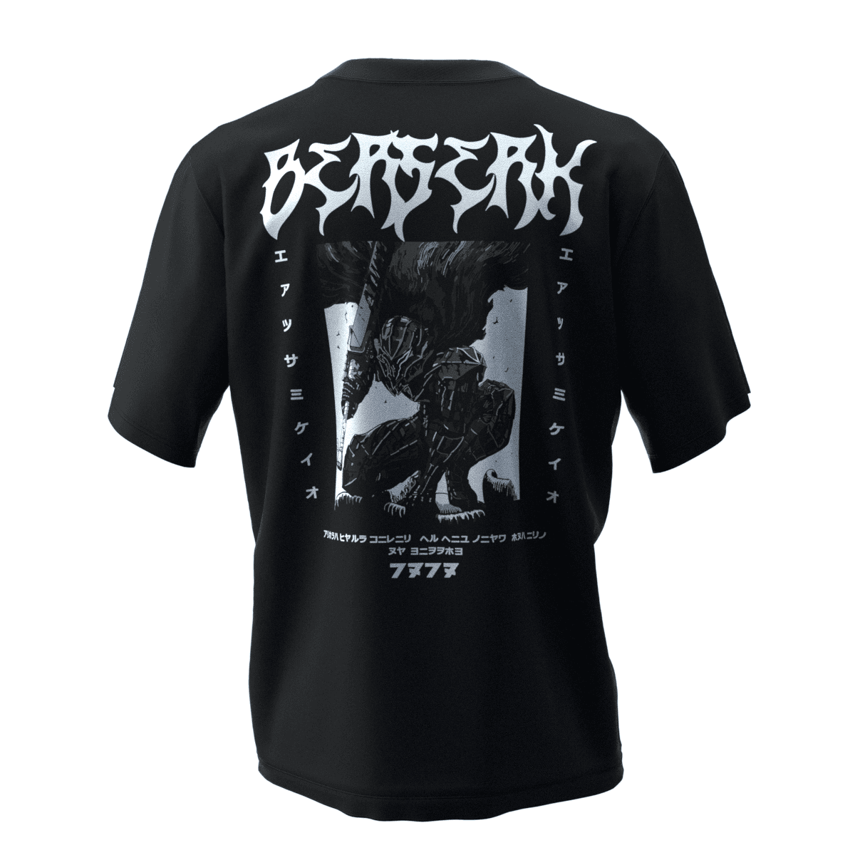 BERSERK ZIRH Siyah Oversize T-Shirt