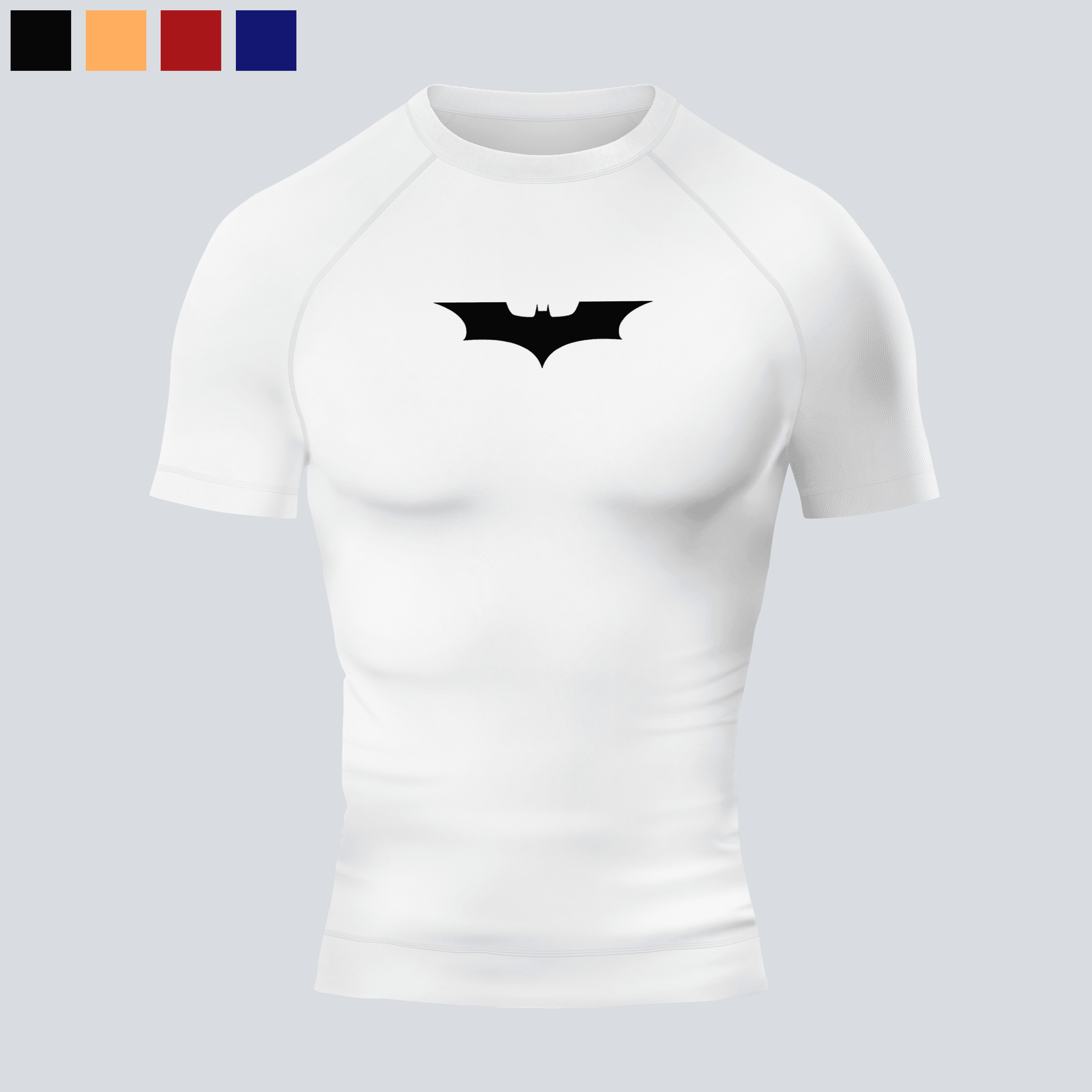BATMAN Beyaz Short Sleeve Compression T-Shirt