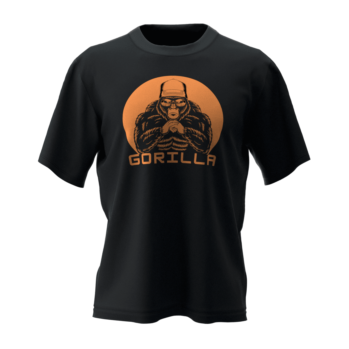 GORILLA Siyah Oversize Kalıp T-Shirt