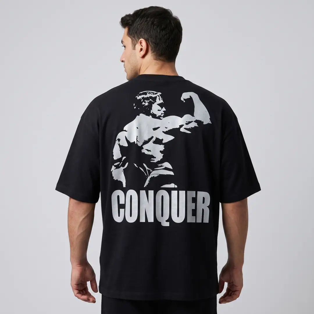 DAZED FINAL  圧縮tシャツ　ポスター入り PUMP9® - Siyah Oversize T-Shirt