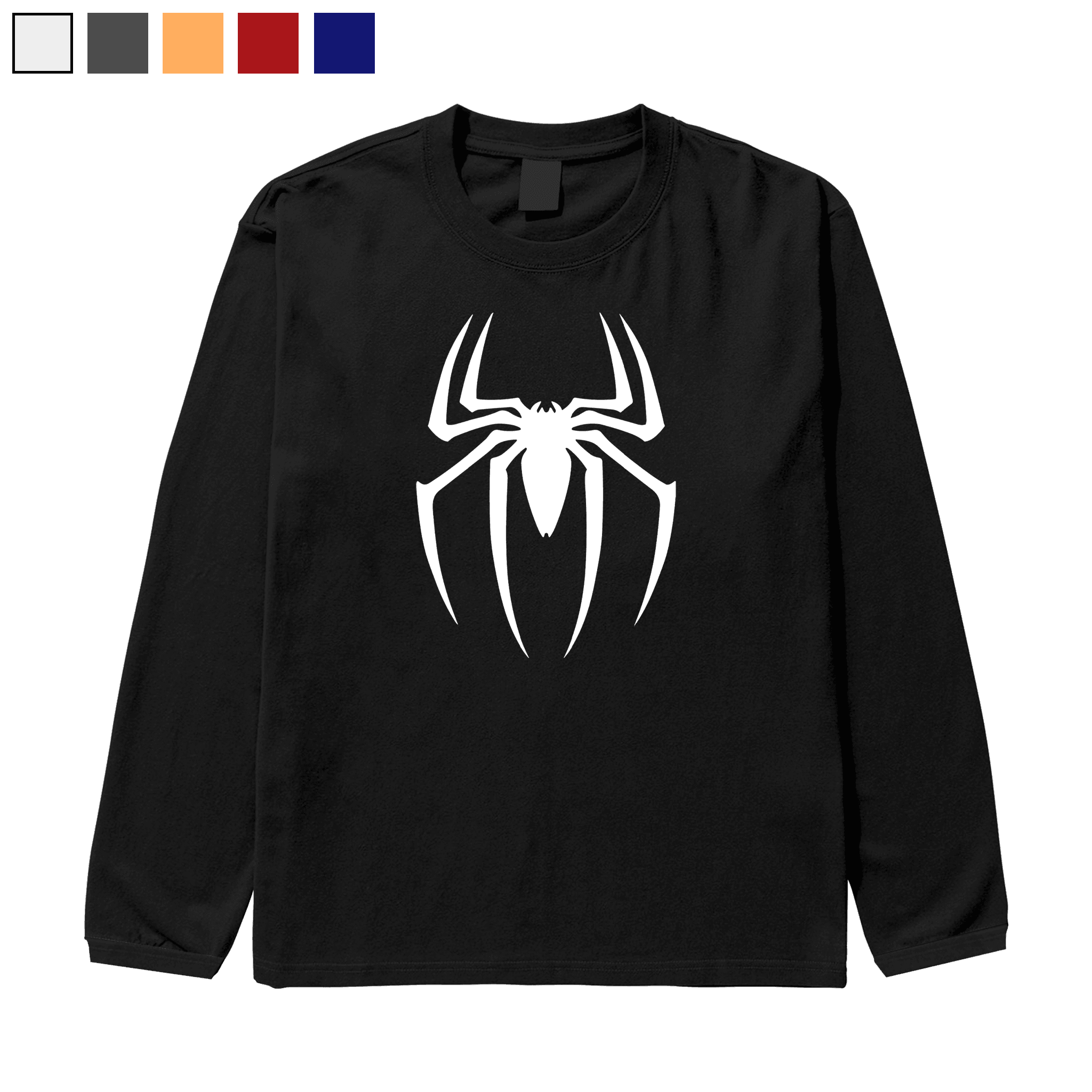 SPIDERMAN Siyah Oversize Long Sleeve T-Shirt