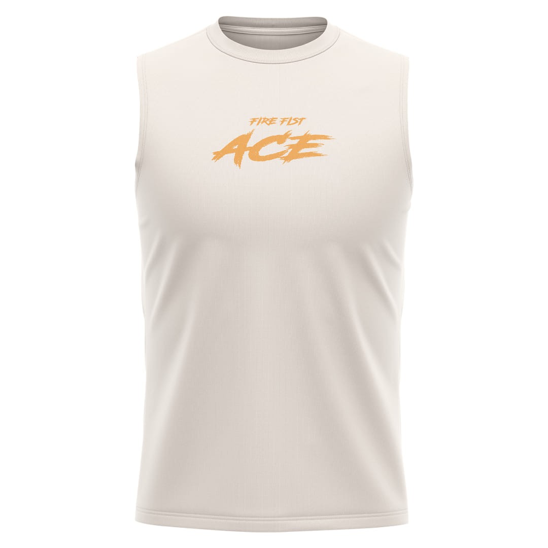 ACE Kırık Beyaz Regular Fit Sleeveless T-Shirt