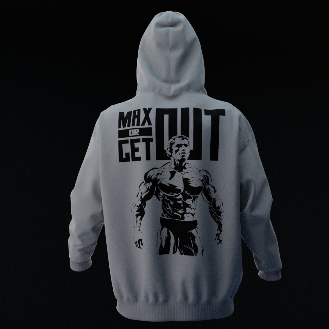 MAXOUT Gri Oversize Hoodie