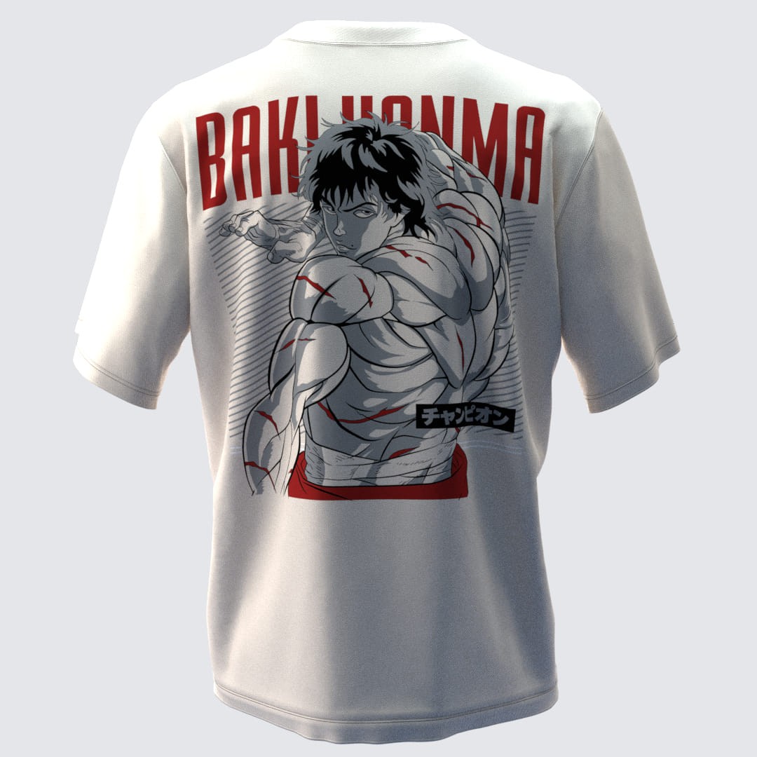 BAKI Kırık Beyaz Oversize T-Shirt