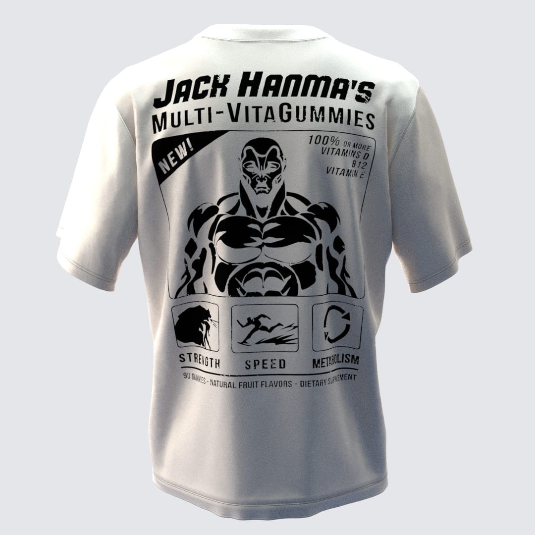 JACK HANMA Kırık Beyaz Oversize T-Shirt