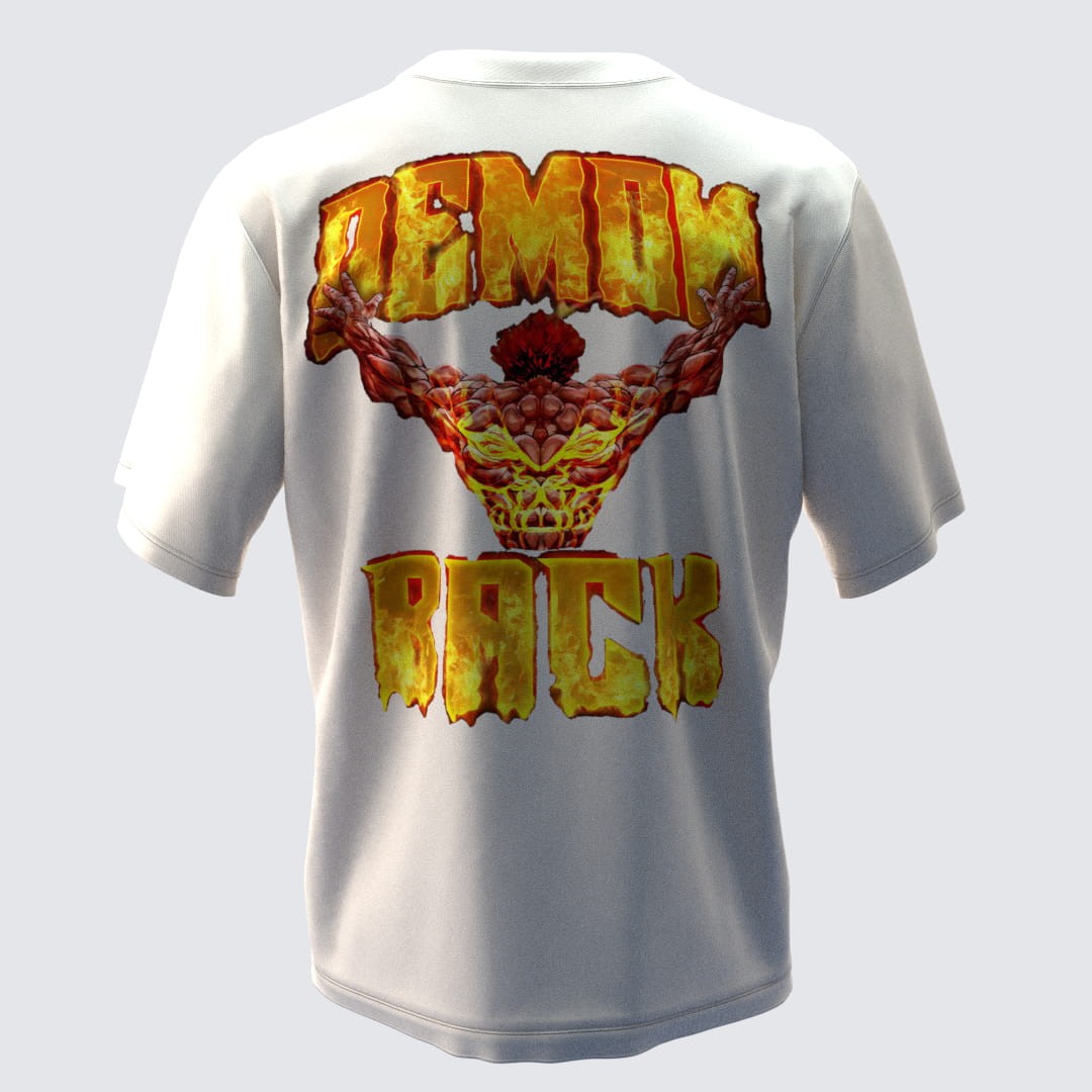 DEMONBACK Kırık Beyaz Oversize T-Shirt