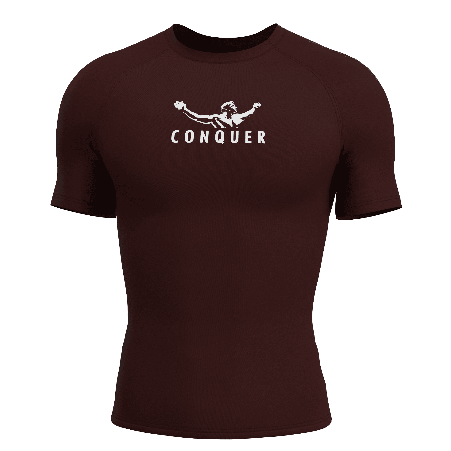 CONQUER Bordo Short Sleeve Compression T-Shirt