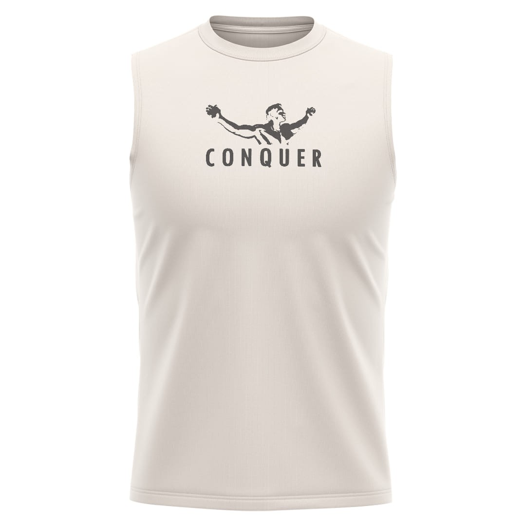 CONQUER Kırık Beyaz Regular Fit Sleeveless T-Shirt