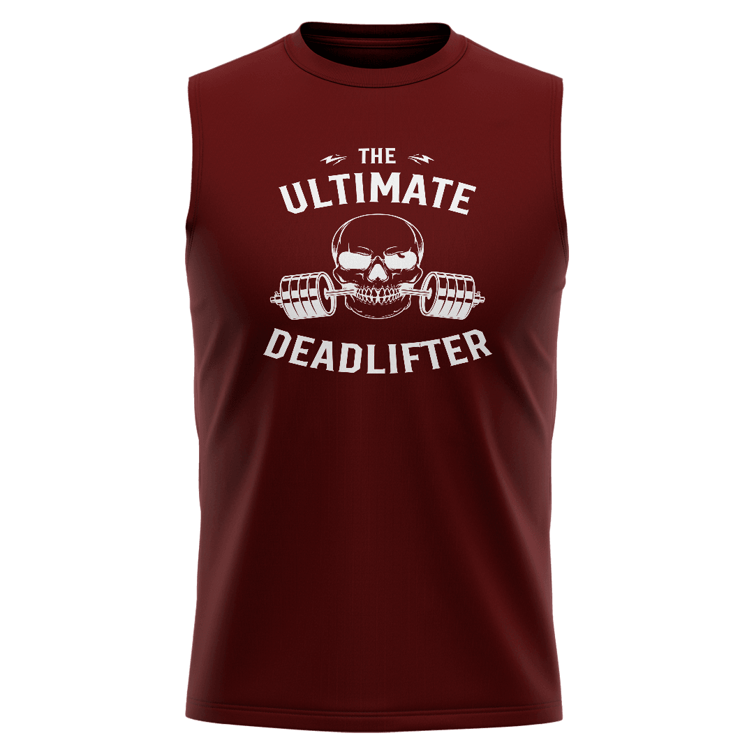 DEADLIFTER Bordo Regular Fit Sleeveless T-Shirt 